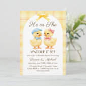 He or She WADDLE IT BE? Gender Reveal Invitation (Debout devant)