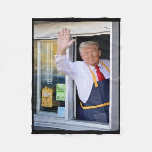 Hé, pak je burger, Donald Trump bakt friet arbeide Fleece Deken