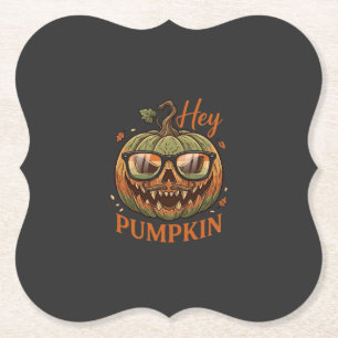 Hé Pompoen Halloween Jack Lantern Bril Snor Kartonnen Onderzetters
