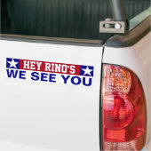 Hé RINO's, we zien je Bumpersticker (Op Truck)