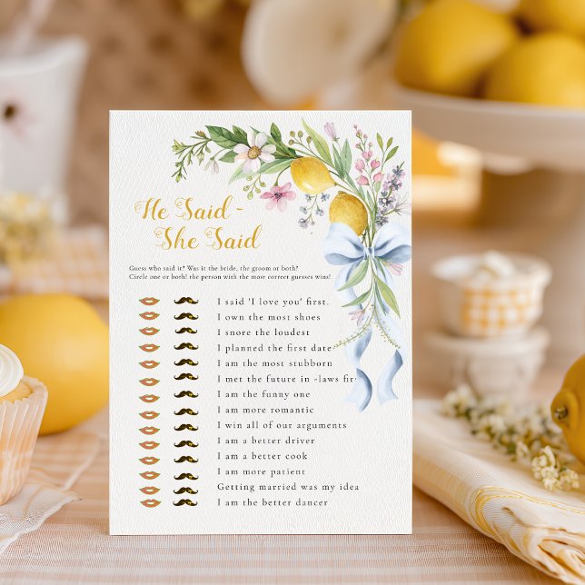 He Said She Said Bridal Shower Game | Main Squeeze (Creator heeft geüpload)