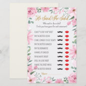 He Said, She Said Love is in Bloom Shower Game (Voorkant / Achterkant)