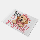 Hé Schattig Hond Design Deurmat (Schuin)
