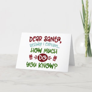 HE SEES YOU WHEN YOU'RE SLEEPING-BUT DID WE SLEEP? FEESTDAGEN KAART