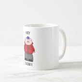 "Hé tasse de garçon de sweat - shirt à capuche de (Devant droit)