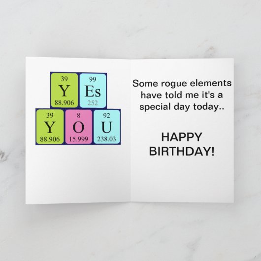 Hé vous carte d'anniversaire 3 (Intérieur)