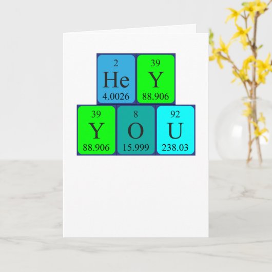 Hé vous carte d'anniversaire 4 (Fleur jaune)