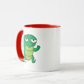 Hé vriend! Cartoon Turtle Coffee Mok (Voorkant links)