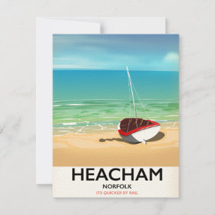 Heacham Norfolk vintage zeeposter