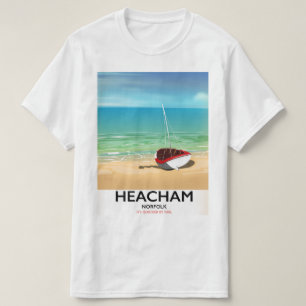 Heacham Norfolk vintage zeeposter T-shirt