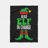 Head Elf In Charge  Fleece Deken (Voorkant)