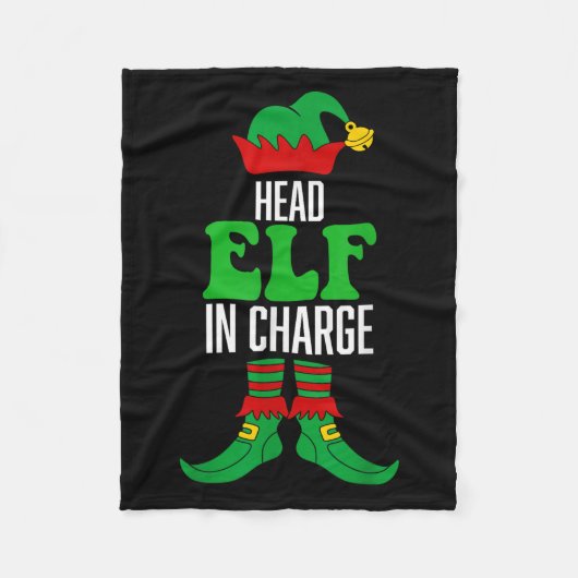 Head Elf In Charge  Fleece Deken (Voorkant)