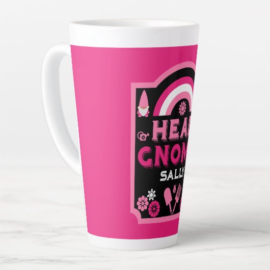 Head Garden Gnome Gardener Latte Mok (Linkerhoek)