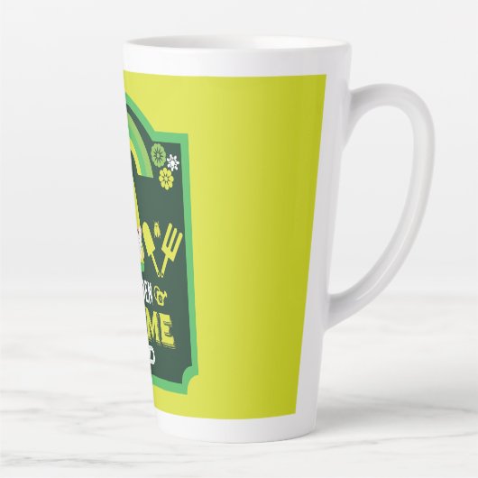 Head Garden Gnome Gardener Latte Mok (Rechts)