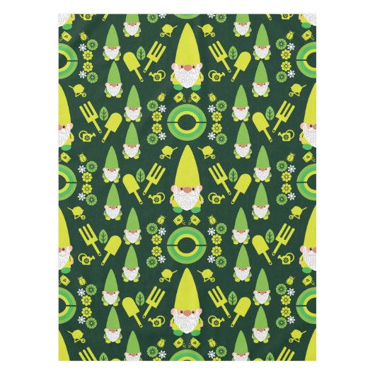 Head Garden Gnome Gardener Tafelkleed (Voorkant)