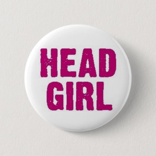 Head Girl Ronde Button 5,7 Cm (Voorkant)