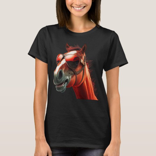Head Horses  Humorous Sunglasses  1 T-shirt (Voorkant)
