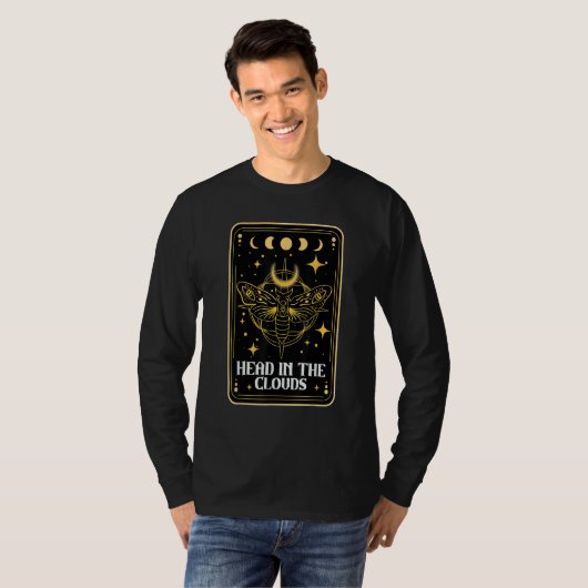 Head in the Clouds Inspirational Manifestation Cry T-shirt (Voorkant volledig)