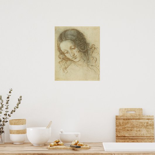 Head of Leda Da Vinci Poster (Keuken)