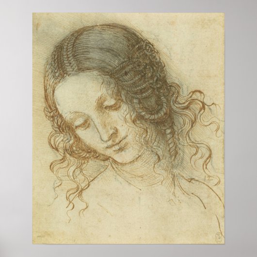 Head of Leda Da Vinci Poster (Voorkant)
