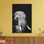 Head strong Elephant Canvas Afdruk (Insitu (Woonkamer))