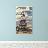 Head Tower, Mengsel Plant, Shasta Dam Canvas Afdruk (Insitu (Houten vloer))