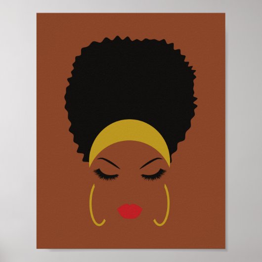 Headband & Afro Puff Poster Art (Devant)