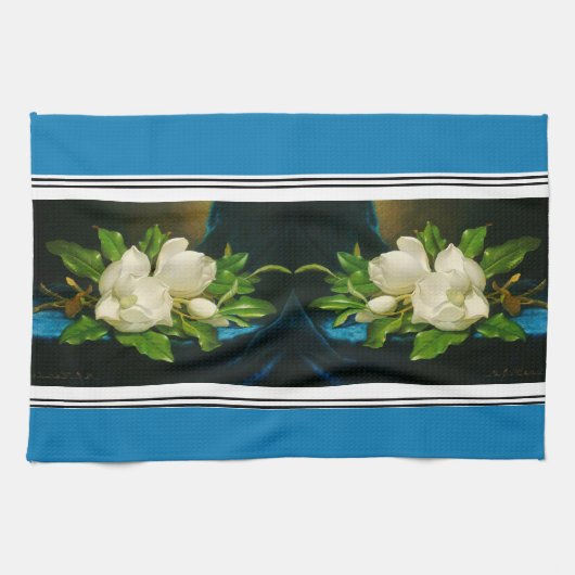 Heade Giant Magnolia Flower Blosgeld Theedoek (Horizontaal)