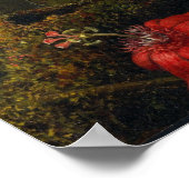 Heade - Hummingbird en passion Flowers Poster (Hoek)