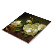 Heade Magnolia Flowers Gold Velvet Ceramic Tile Tegeltje (Zijkant)