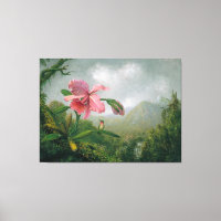 HEADE Orchidee en kolibrie bij een waterval 1902