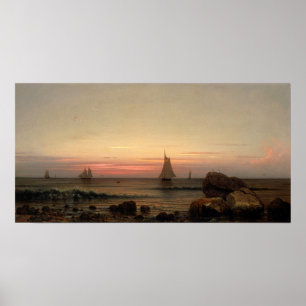 Heade - Zeilen voor de kust 1869 Poster