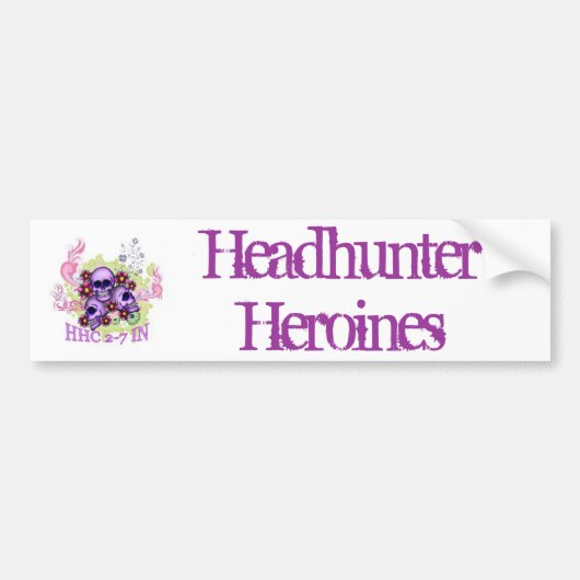 HeadhunterHeroines Bumpersticker (Voorkant)
