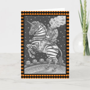 HEADLESS HORSEMAN CLOWN, ZEBRA WENSKAART Blank Kaart