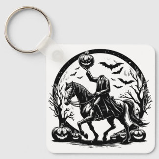 Headless Horseman Halloween Circle Design Sleutelhanger