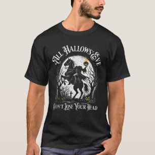 Headless Horseman Pumpkin Face Happy Halloween Sal T-shirt