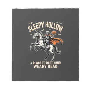 Headless Horseman Sleepy Hollow Halloween T-Shirt Notitieblok