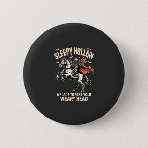 Headless Horseman Sleepy Hollow Halloween T-Shirt  Ronde Button 5,7 Cm