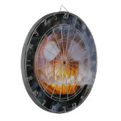 Headless Horseman's Jack-o-Lantern Head a Flame Dartbord (Voorkant Links)