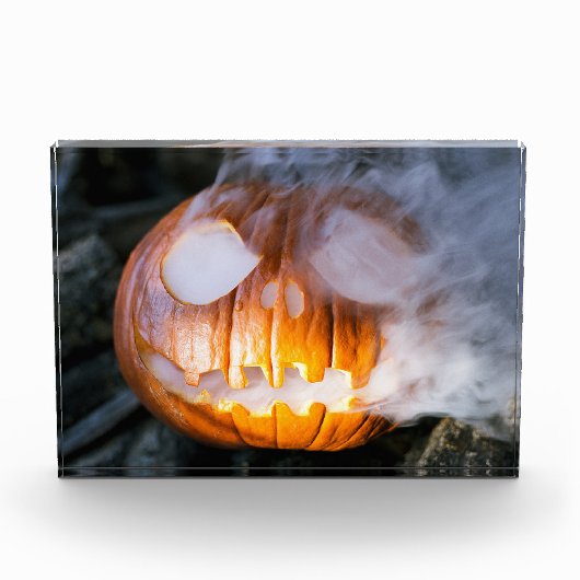 Headless Horseman's Jack-o-Lantern Head a Flame Fotoblokken (Voorkant)