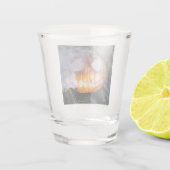 Headless Horseman's Jack-o-Lantern Head a Flame Shot Glas (Achterkant)