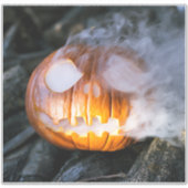 Headless Horseman's Jack-o-Lantern Head a Flame Sticker (Voorkant)
