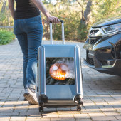 Headless Horseman's Jack-o-Lantern Head a Flame Sticker (Koffer Insitu)