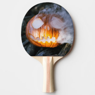 Headless Horseman's Jack-o-Lantern Head a Flame Tafeltennisbatje