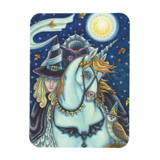 HEADLESS HORSEWOMAN, UNICORN & OWL, SLEEPY HOLLOW MAGNEET (Verticaal)