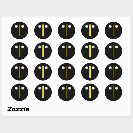 Headlights With Road Markings Funny Halloween Cost Ronde Sticker (Vel)