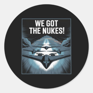Headline We Got The Nukes! Amerikaanse luchtaanval Ronde Sticker