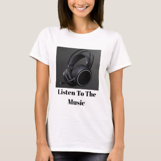 "Headphone Junkie: Music Lover's Shirt" T-shirt