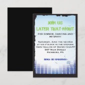 HEADPHONES Bar Bat mitzvah réception carte (Devant / Derrière)