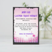 HEADPHONES Bar Bat mitzvah réception carte (Debout devant)